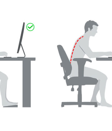 Ergonomía y lesiones por mala postura, frente a la computadora
